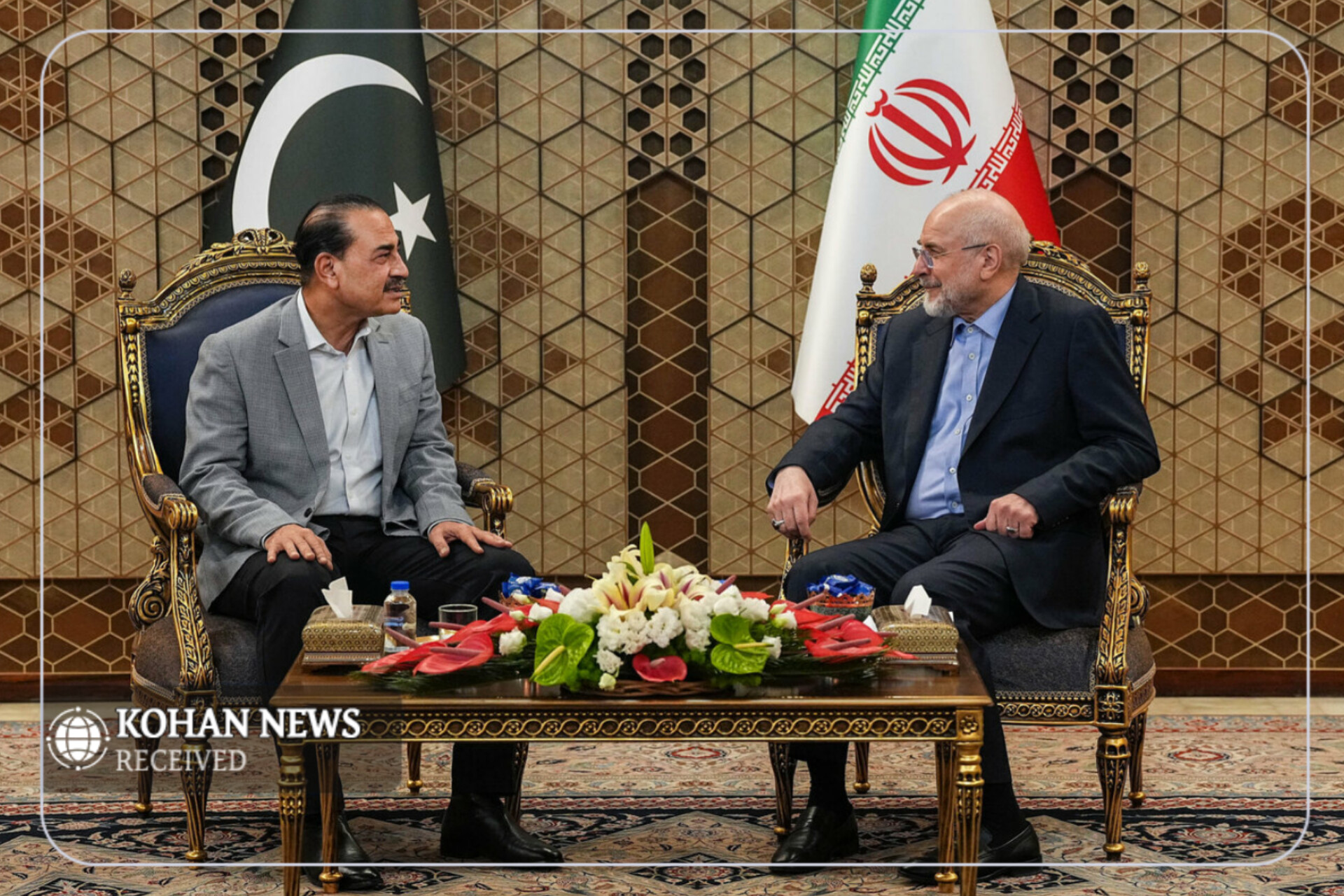 قالیباف: از حقوق ملت و کشورمان عدول نمی‌کنیم/ منیر: خوشحالم ایران توسط افراد هوشمند و با بینش بالا اداره می‌شود